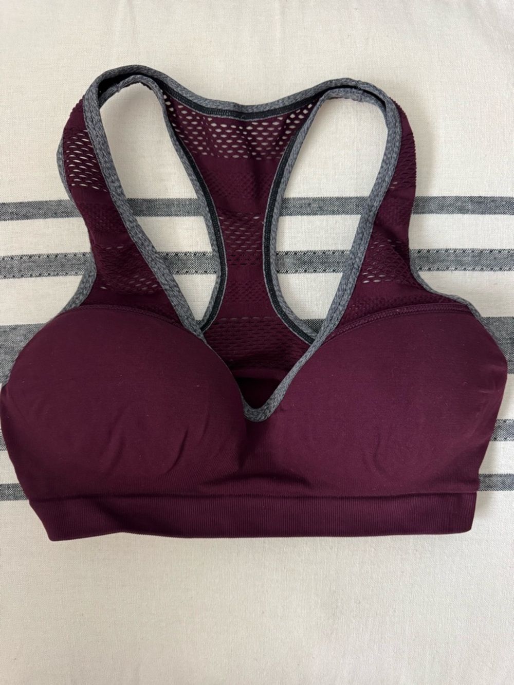 PINK by Victoria’s Secret Seamless Racerback Sports Bra - Deep Plum
